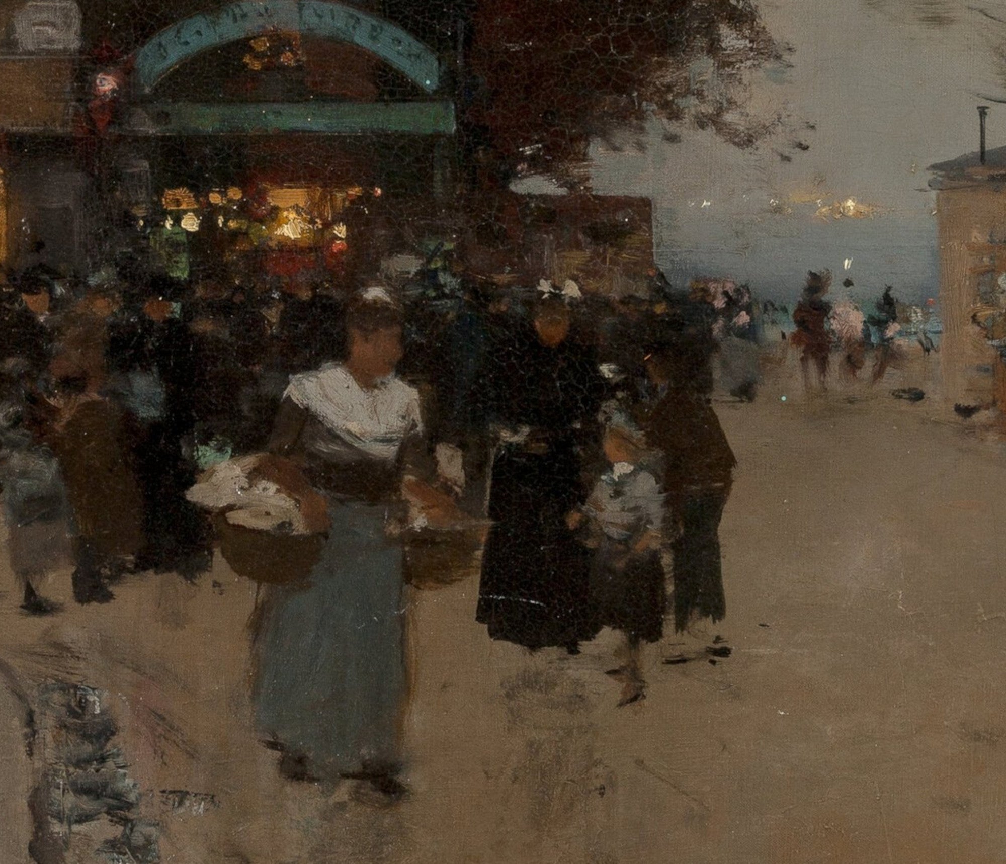 Luigi Loir Fine Art Print: La guignette en bord de Seine