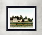 Henri Rousseau Framed Art Print, Landscape and Four Fisherman