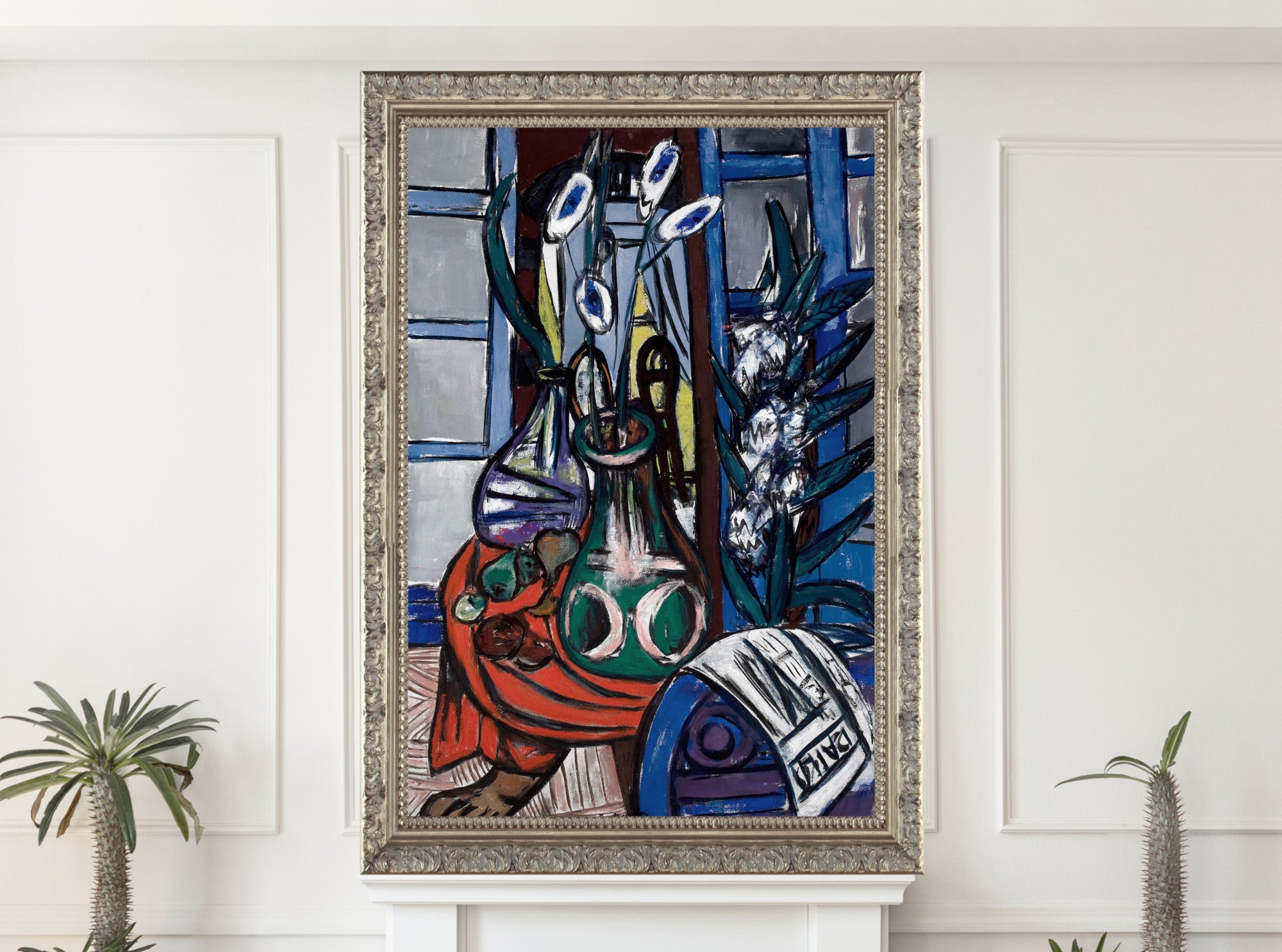 Max Beckmann, Large Still Life Interior (Blue) (1949)  - New Objectivity