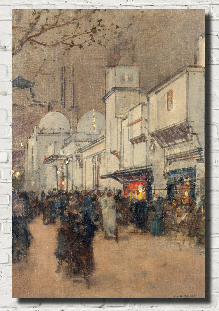 Luigi Loir Fine Art Print: La rue des Nations, à l'Exposition Universelle de 1900