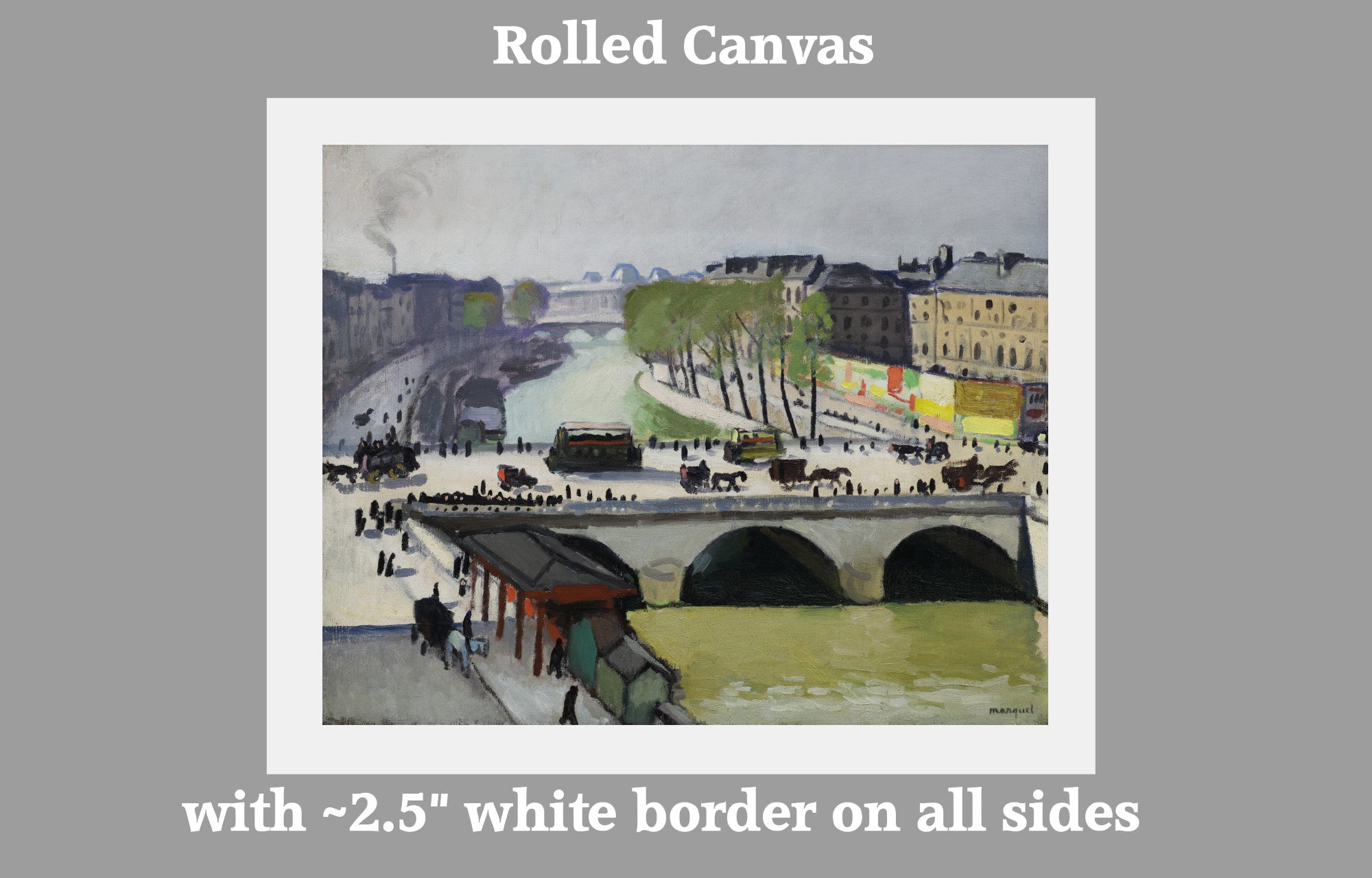 Le Pont Saint-Michel, 1908, Albert Marquet, Paris River Landscape