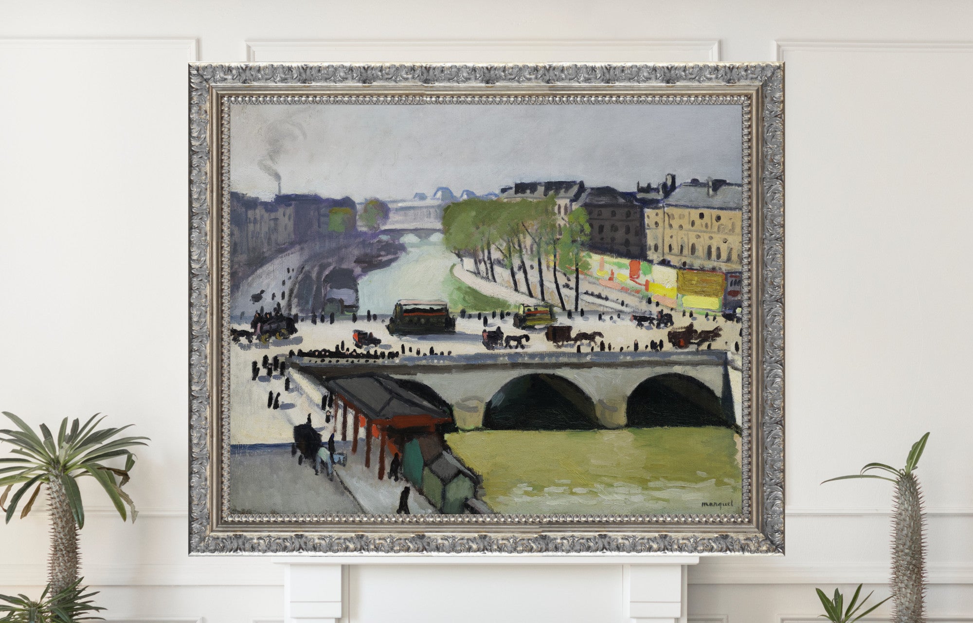 Le Pont Saint-Michel, 1908, Albert Marquet, Paris River Landscape
