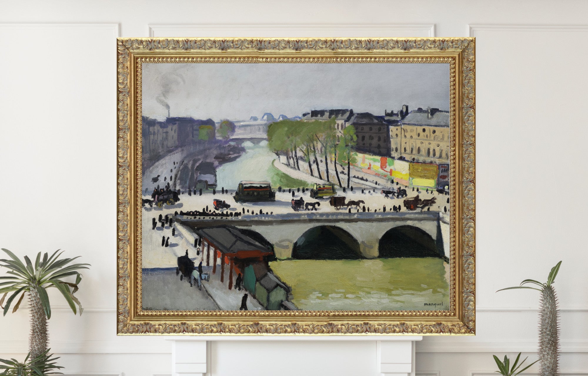 Le Pont Saint-Michel, 1908, Albert Marquet, Paris River Landscape