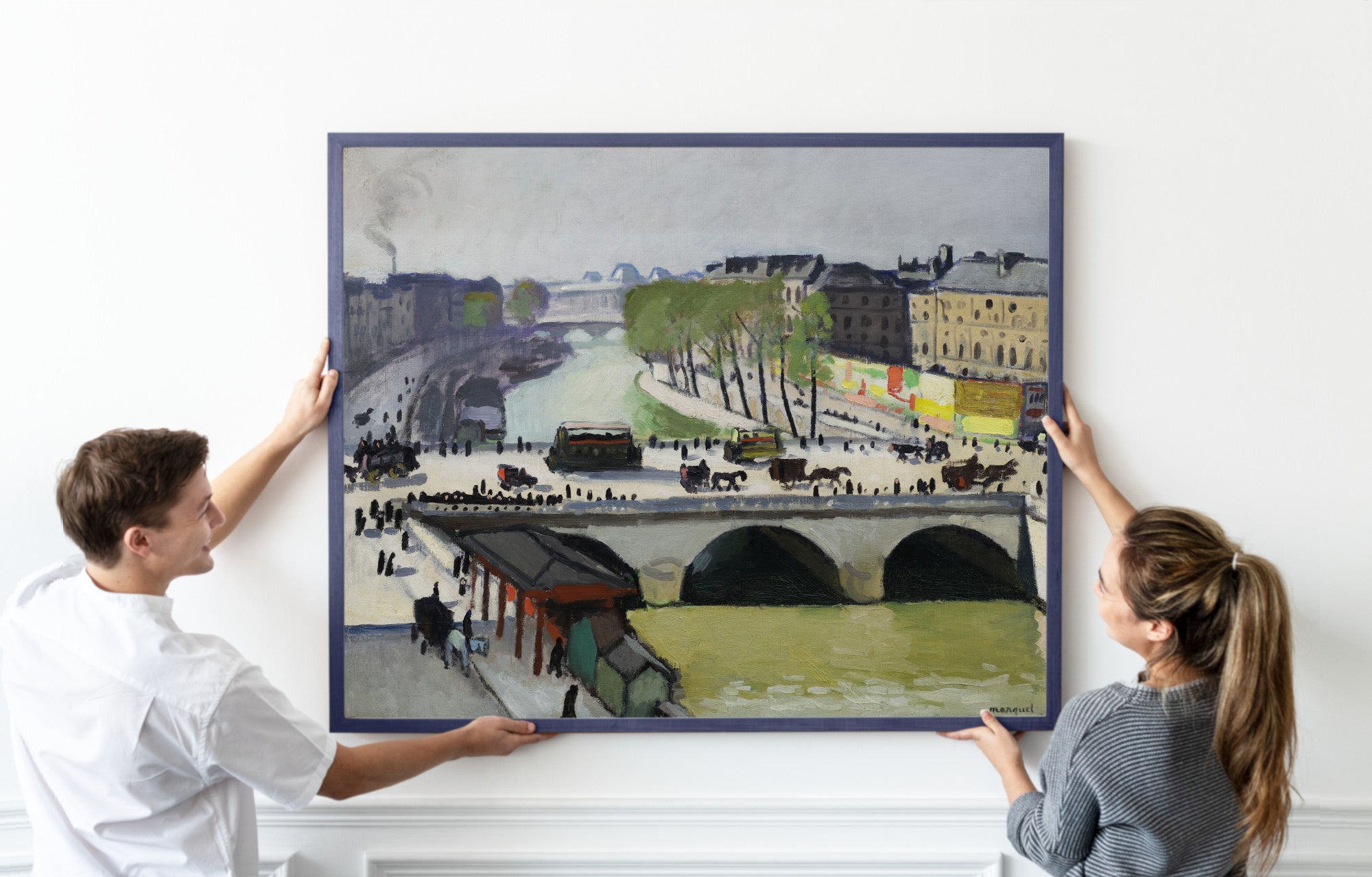 Le Pont Saint-Michel, 1908, Albert Marquet, Paris River Landscape