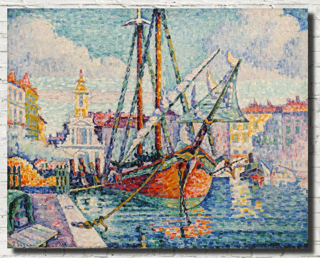 Paul Signac Fine Art Print, The Orange Boat