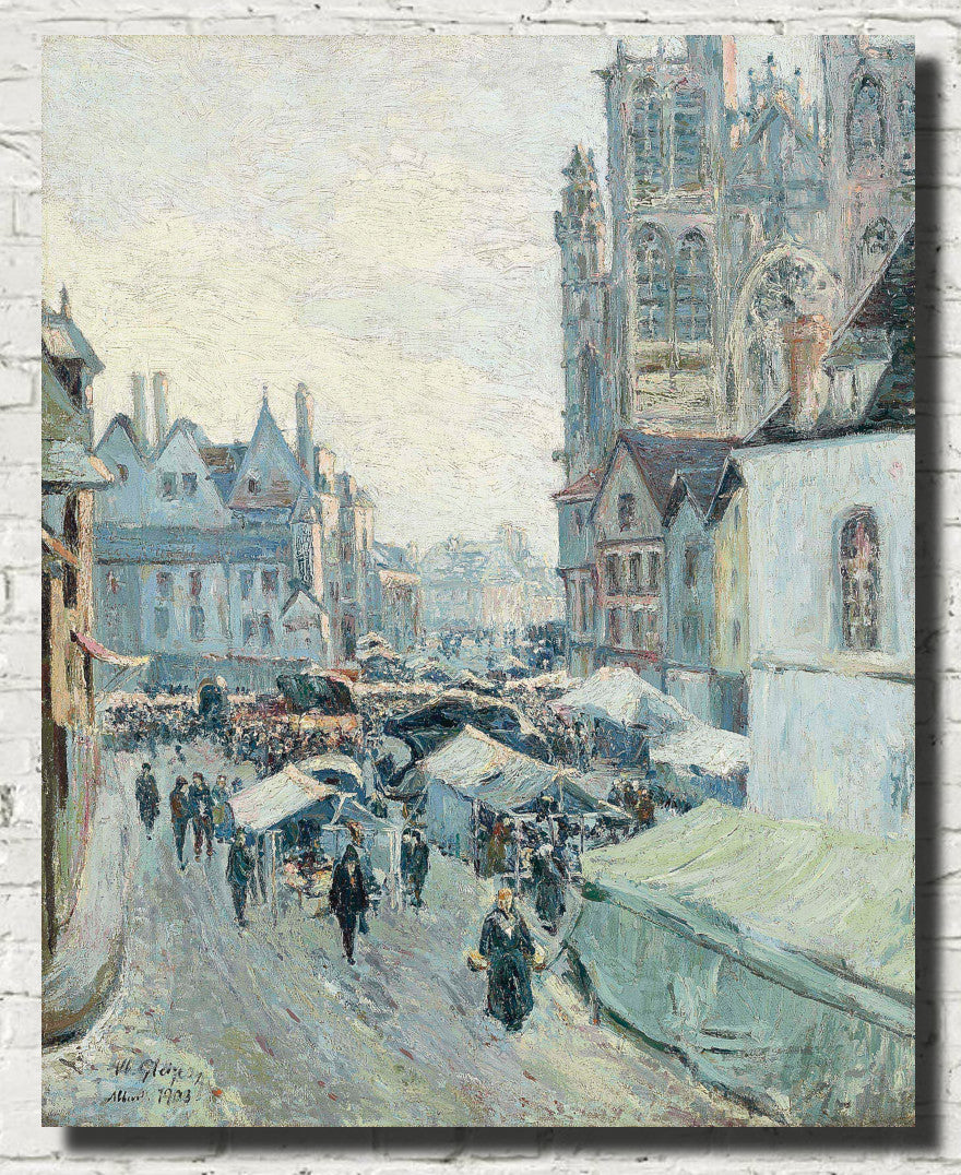 Albert Gleizes Fine Art Print, Le marché d'Abbeville