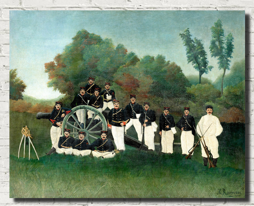 Henri Rousseau, Post- Impressionist Fine Art Print, Les artilleurs
