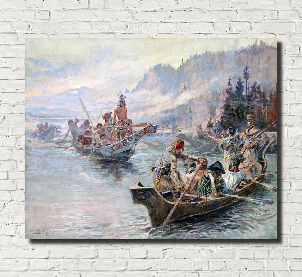 Charles Marion Russell, Fine Art Print : Lewis and Clark Expedition