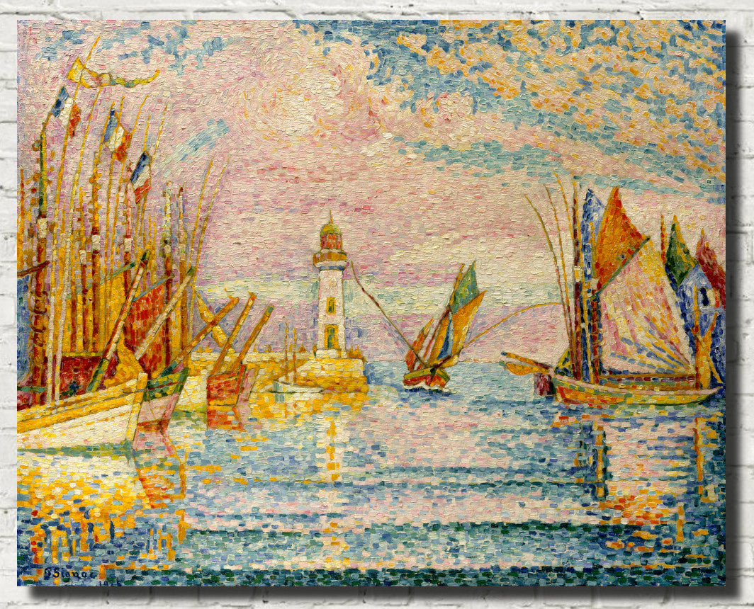 Paul Signac Fine Art Print, Lighthouse at Groix