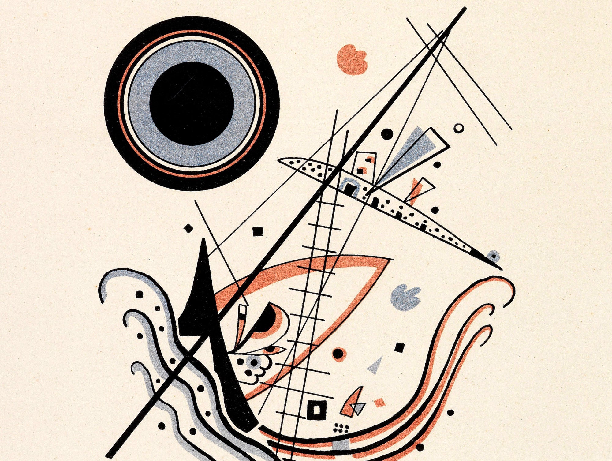 Blue Lithograph, Wassily Kandinsky Abstract Fine Art Print