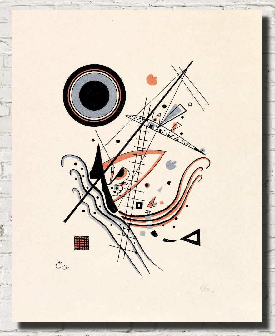 Blue Lithograph, Wassily Kandinsky Abstract Fine Art Print