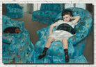 Mary Cassatt, Impressionist Fine Art Print : Little Girl in a Blue Armchair