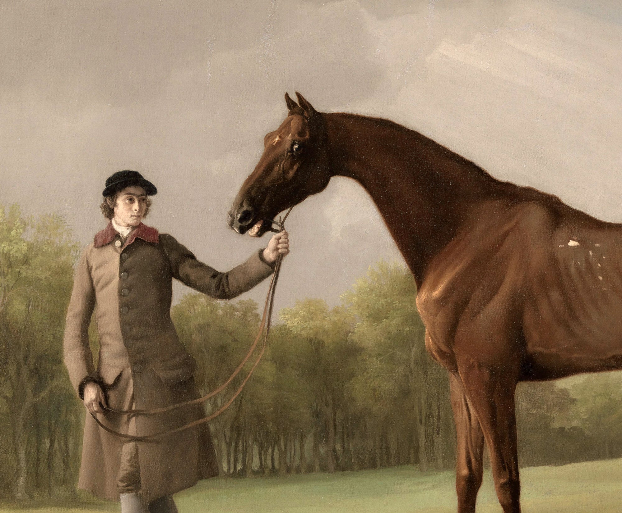 George Stubbs Fine Art Print, Lustre, held by a Groom