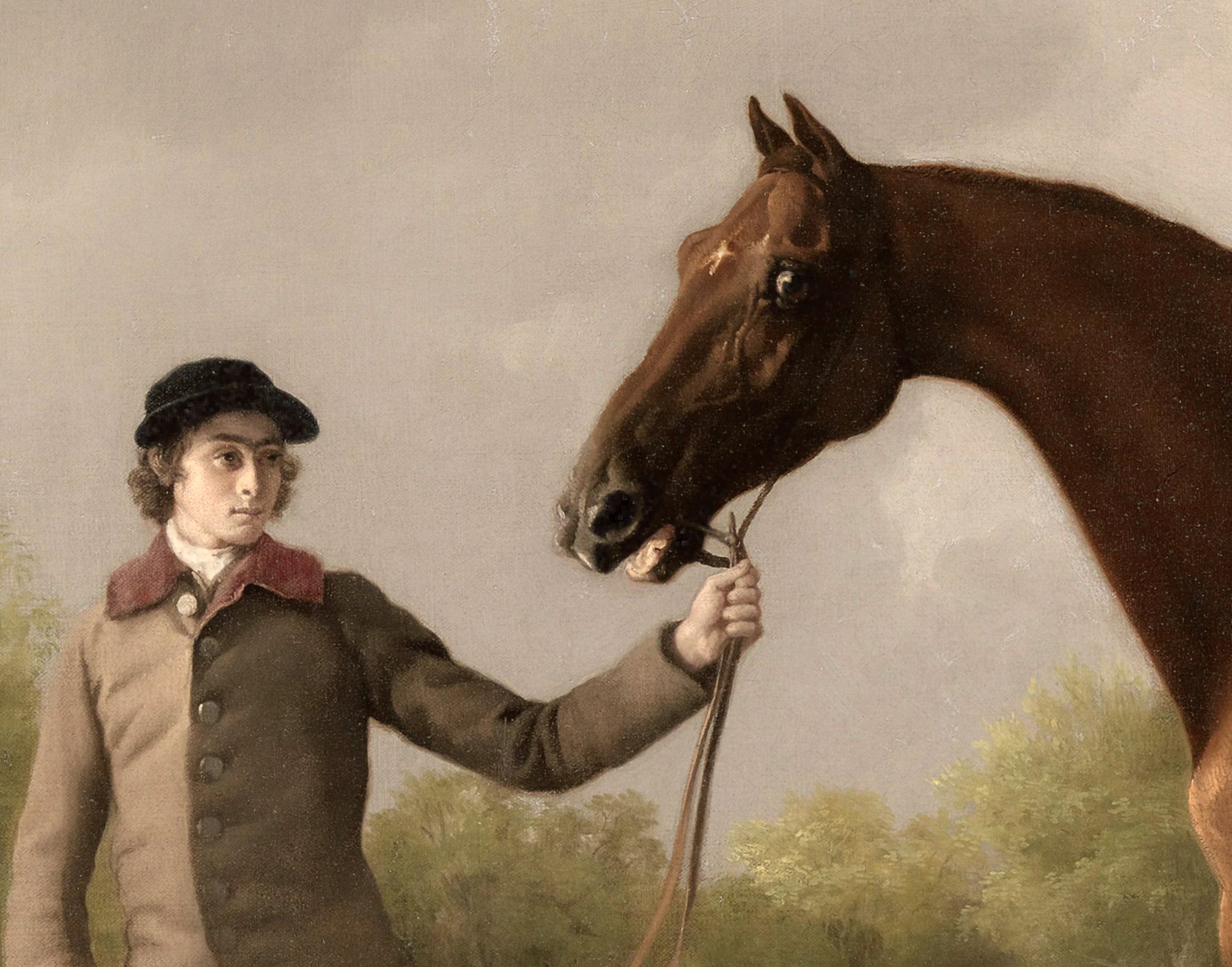 George Stubbs Fine Art Print, Lustre, held by a Groom
