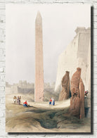 Luxor city on the east bank of the Nile River, David Roberts Fine Art Print