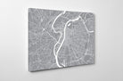 Lyon City Street Map Print Feature Wall Art Poster