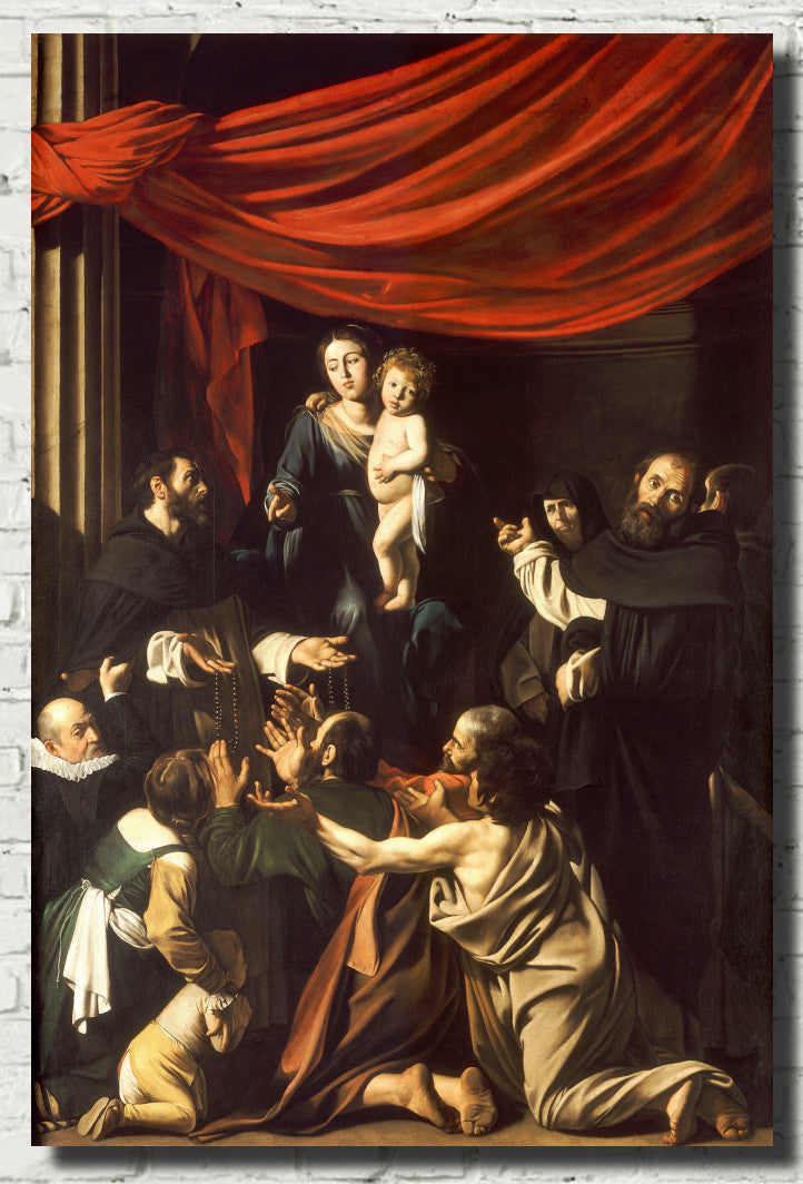 Caravaggio Baroque Fine Art Print, Madonna of the Rosary