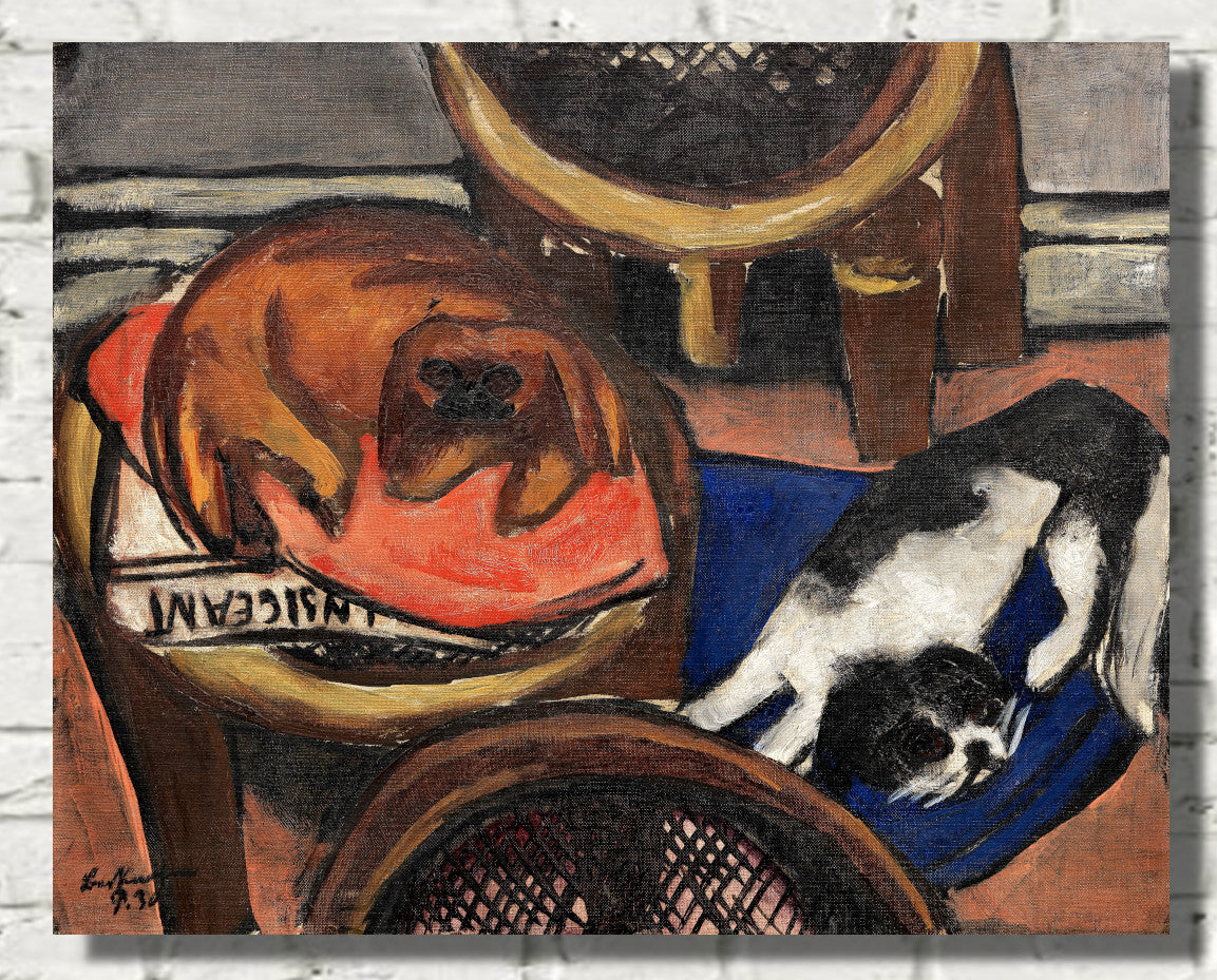 Max Beckmann, Majong and Chilly (Dogs) (1930)- New Objectivity
