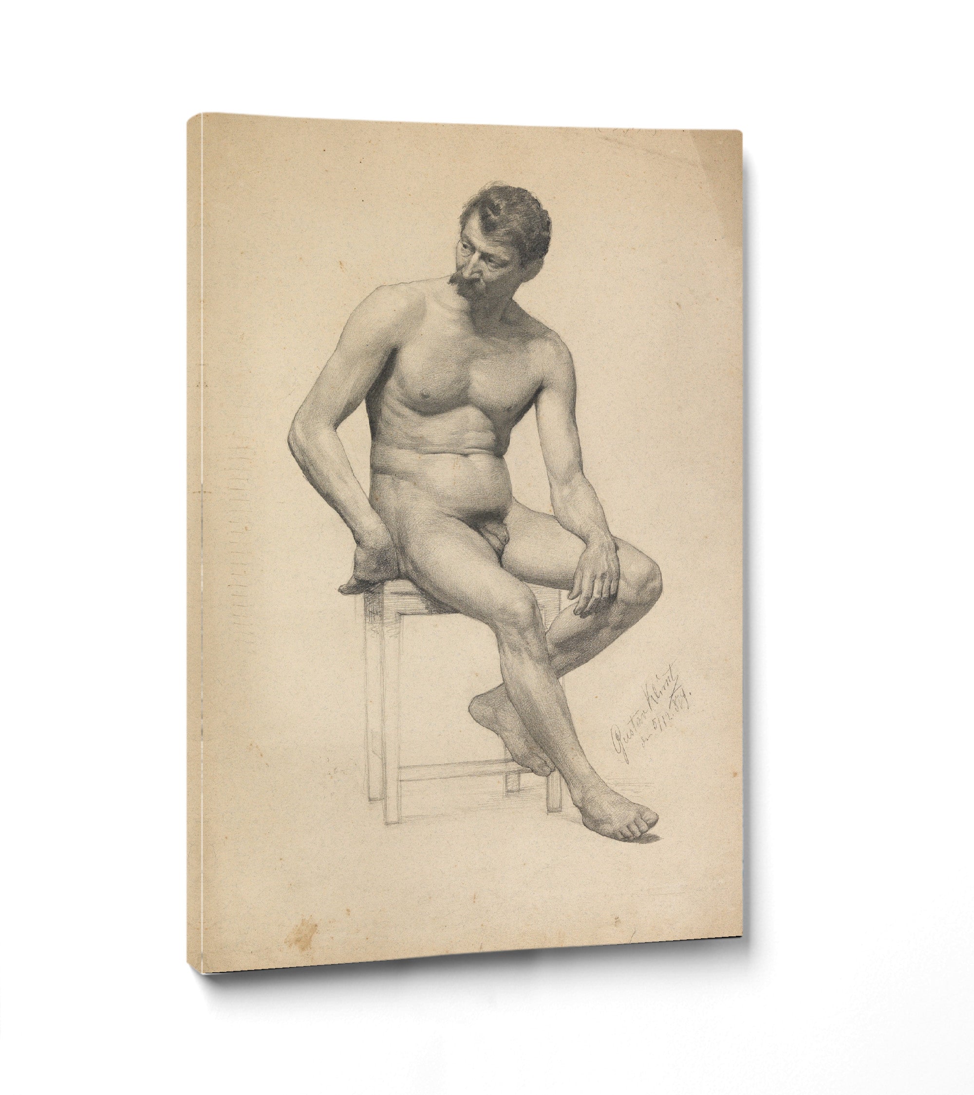 Gustav Klimt, Male Nude Seated