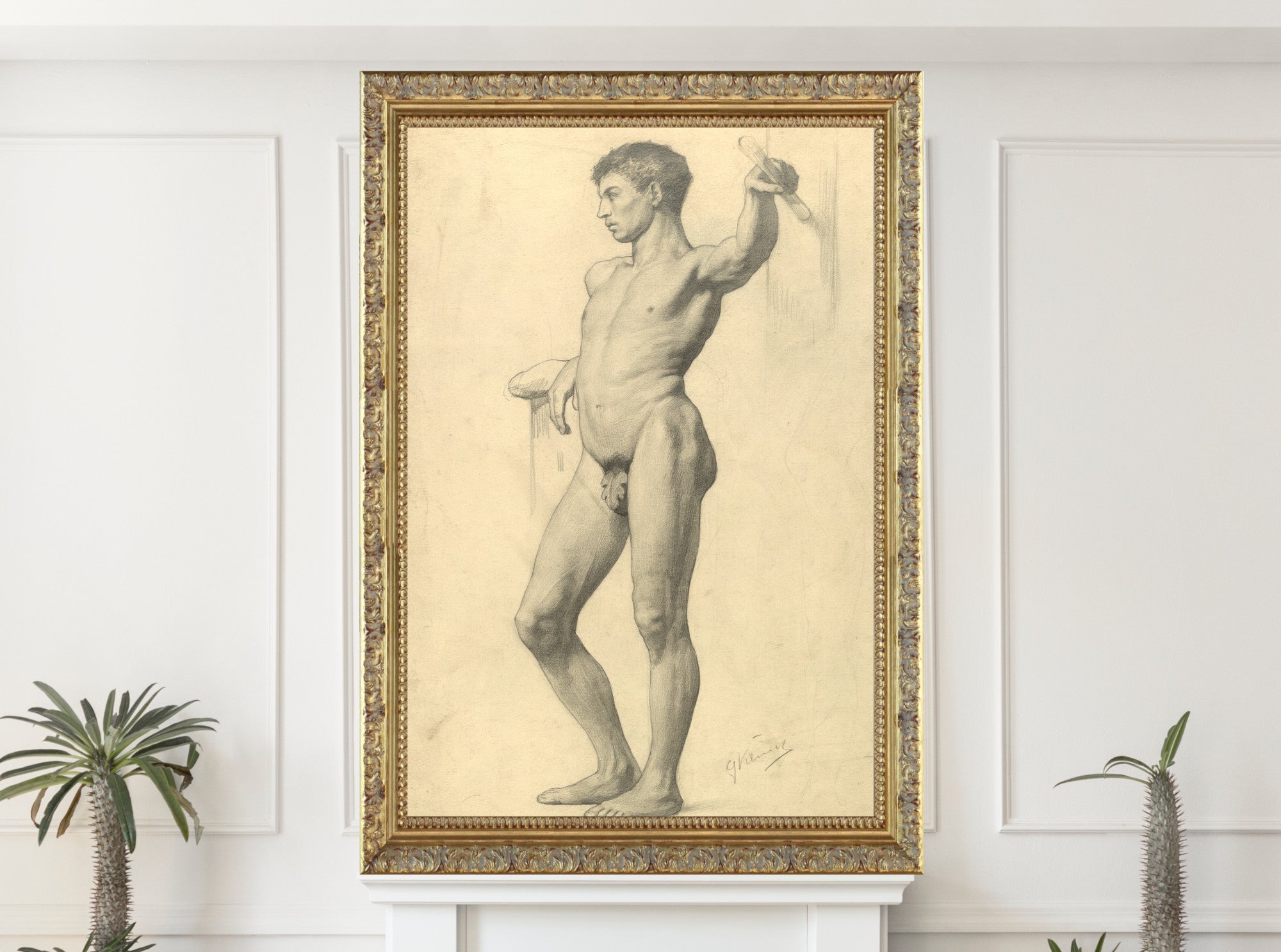 Gustav Klimt, Male Nude Standing