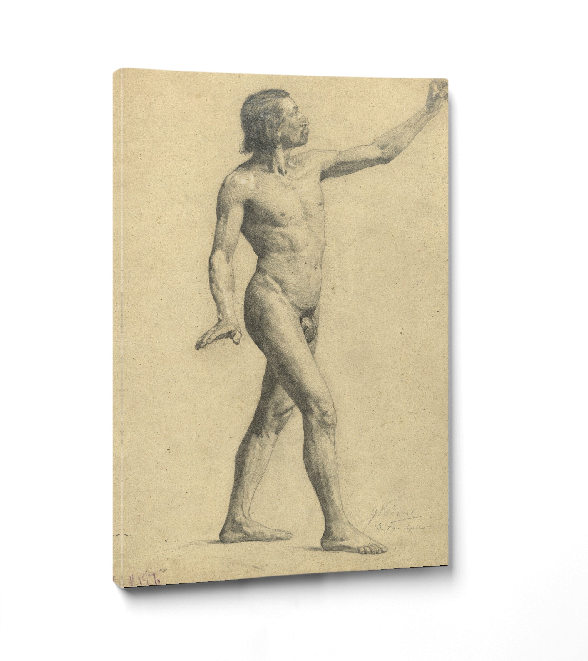 Gustav Klimt, Male Nude in Motion