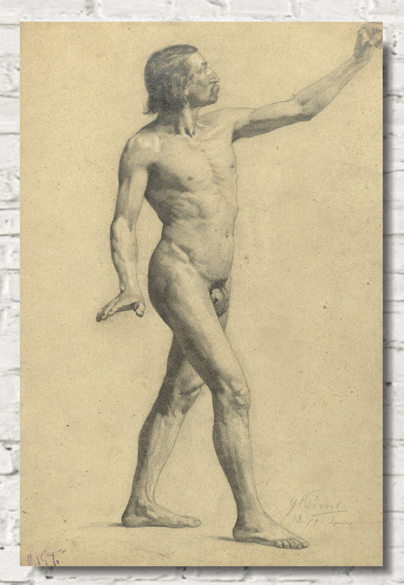 Gustav Klimt, Male Nude in Motion