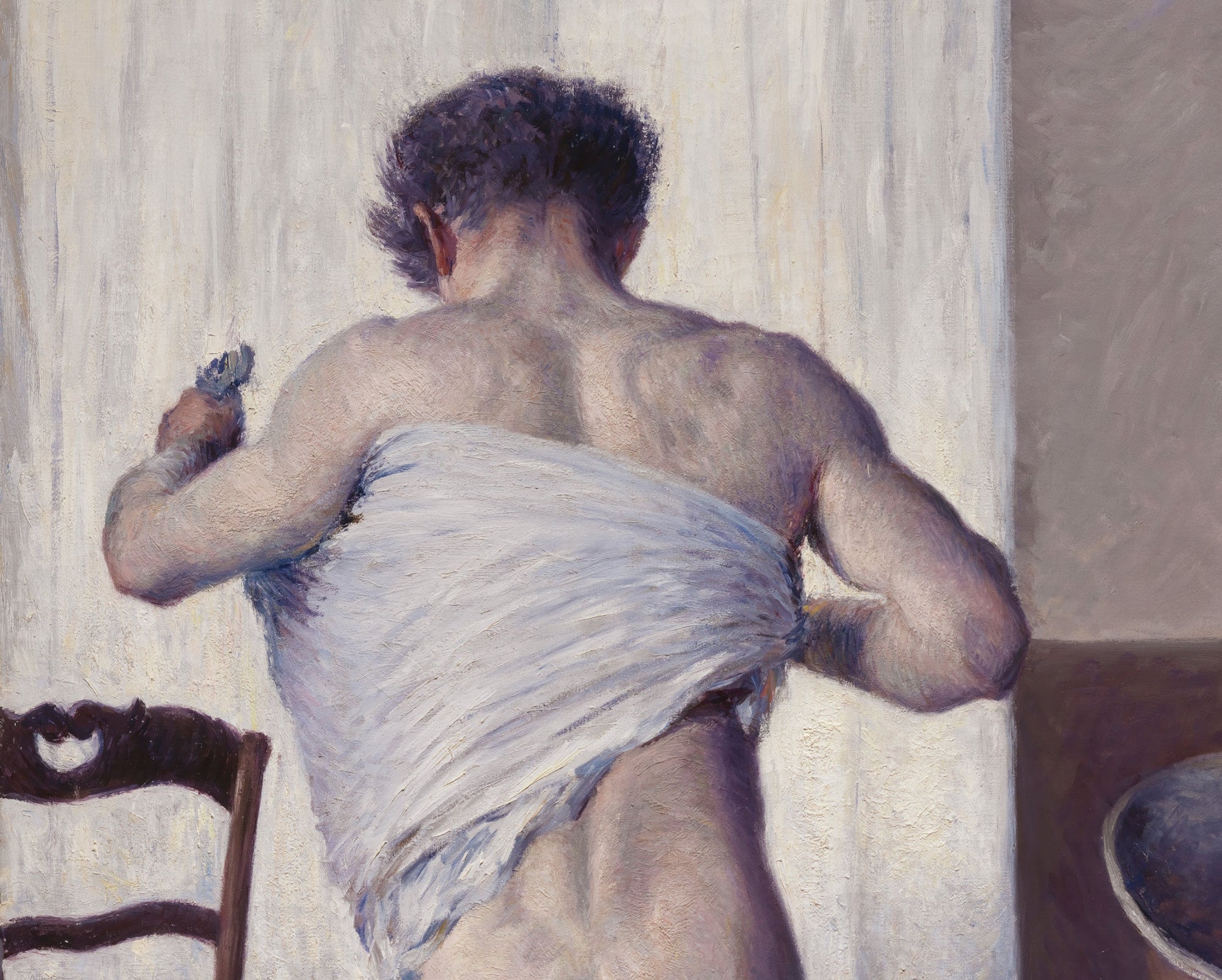 Gustave Caillebotte Fine Art Print : Man at his Bath