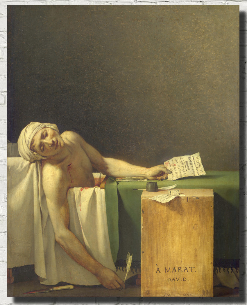 Jacques-Louis David Fine Art Print, Marat assassinated