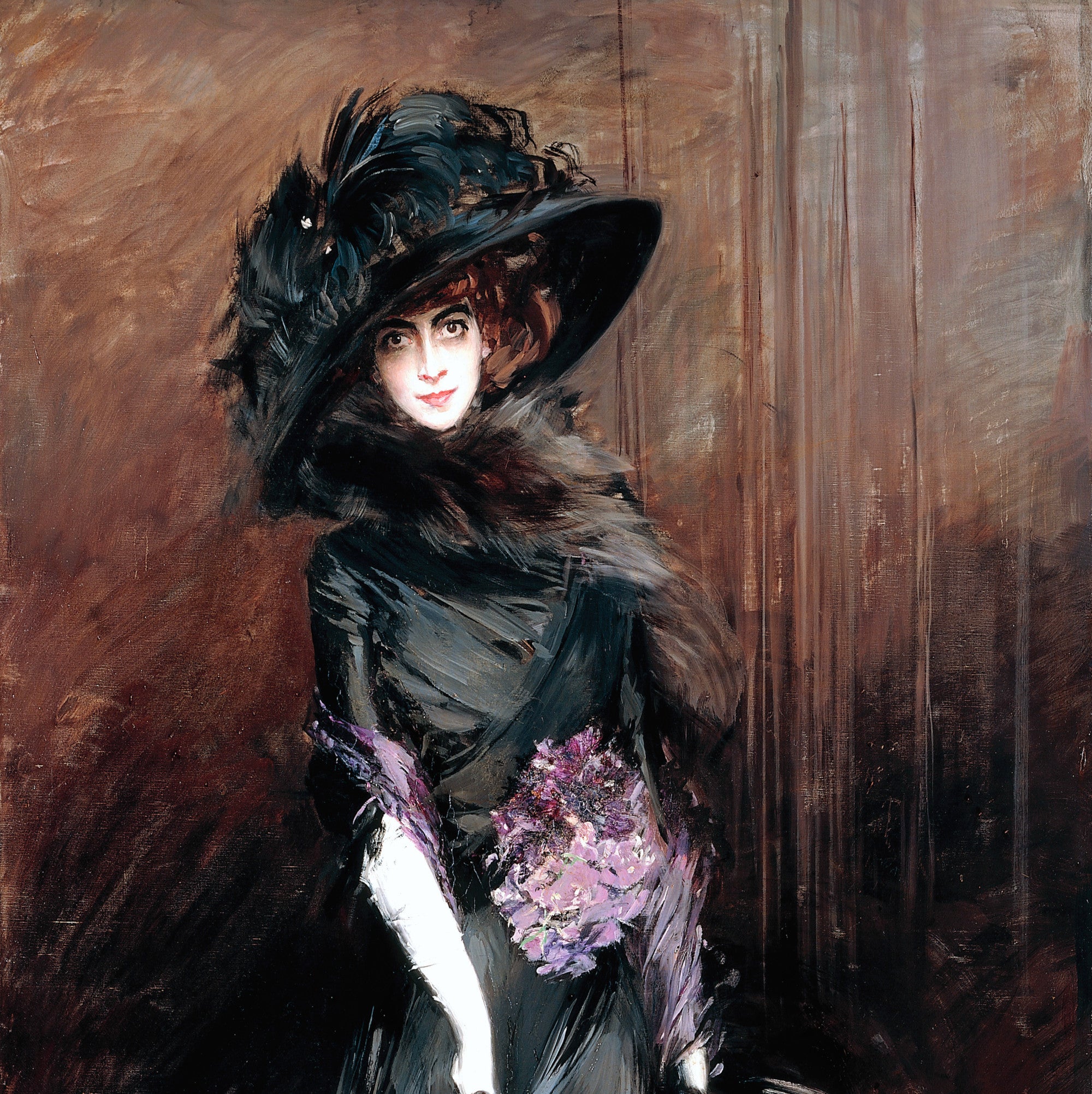 Giovanni Boldini Fine Art Print, Marchesa Luisa Casati, with a greyhound