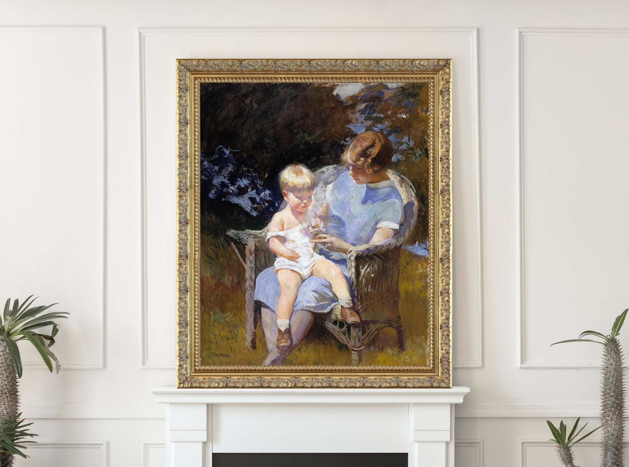 Marjorie and Little Edmund (1928), Edmund C. Tarbell