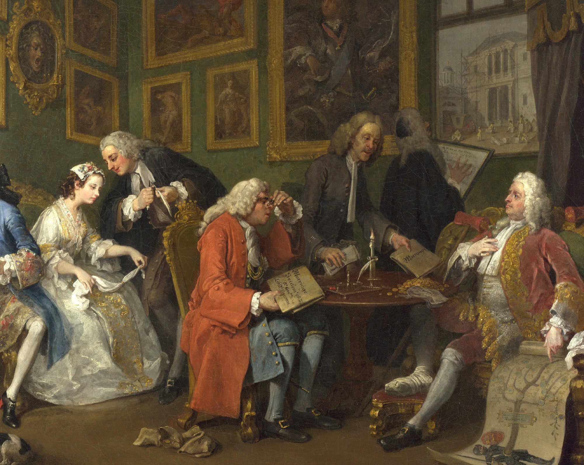 William Hogarth Fine Art Print, Marriage A-la-Mode 1, The Marriage Settlement