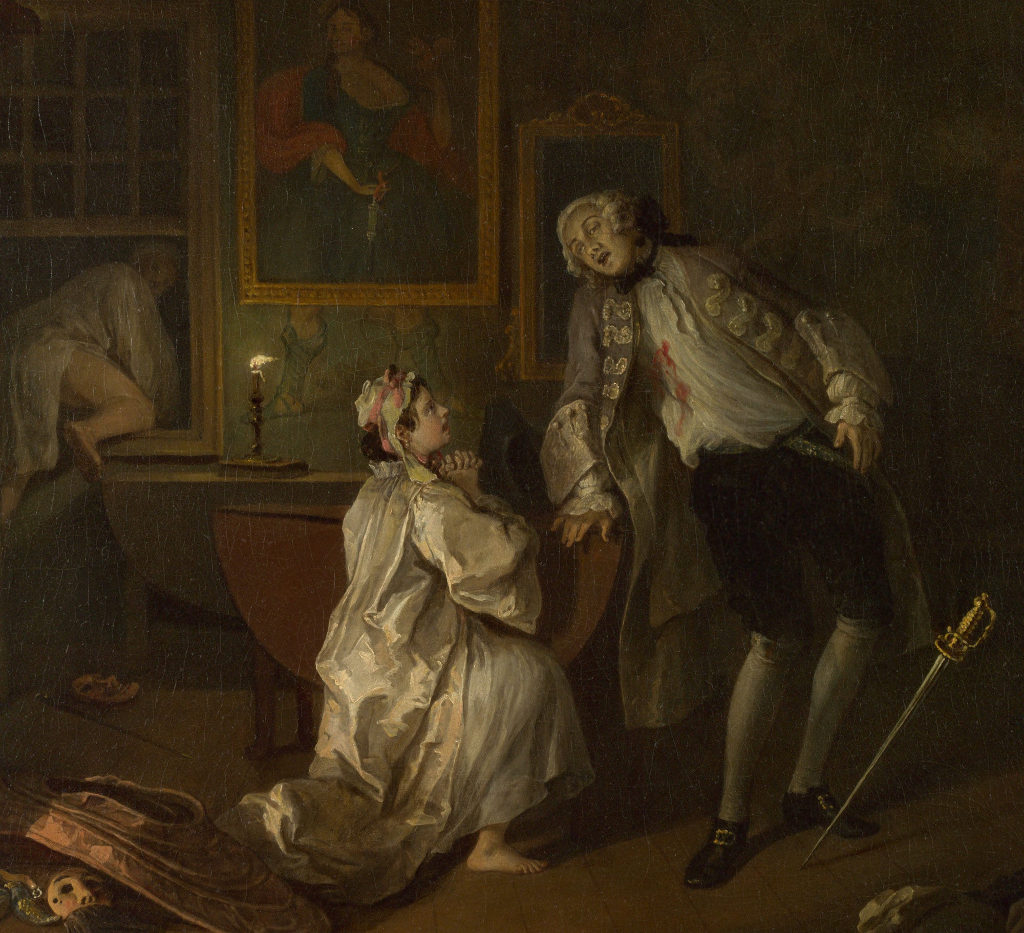 William Hogarth Fine Art Print, Marriage A-la-Mode 5, The Bagnio