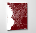 Marseille City Street Map Print Feature Wall Art Poster
