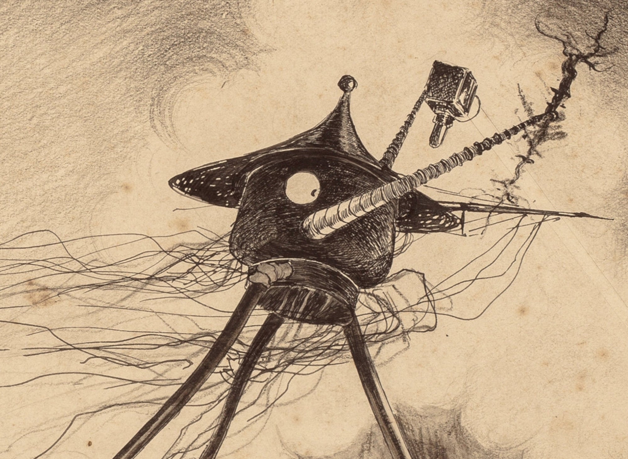 War of the Worlds Illustration, Martians on the Move, Henrique Alvim Corrêa