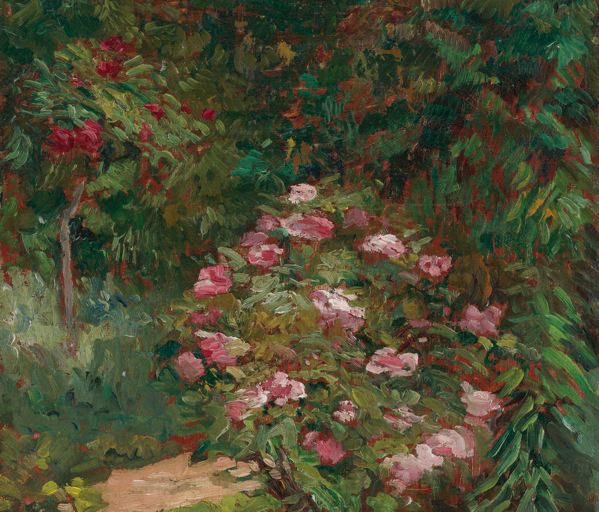 Gustave Caillebotte Fine Art Print : Flower bed, Petit Gennevilliers garden