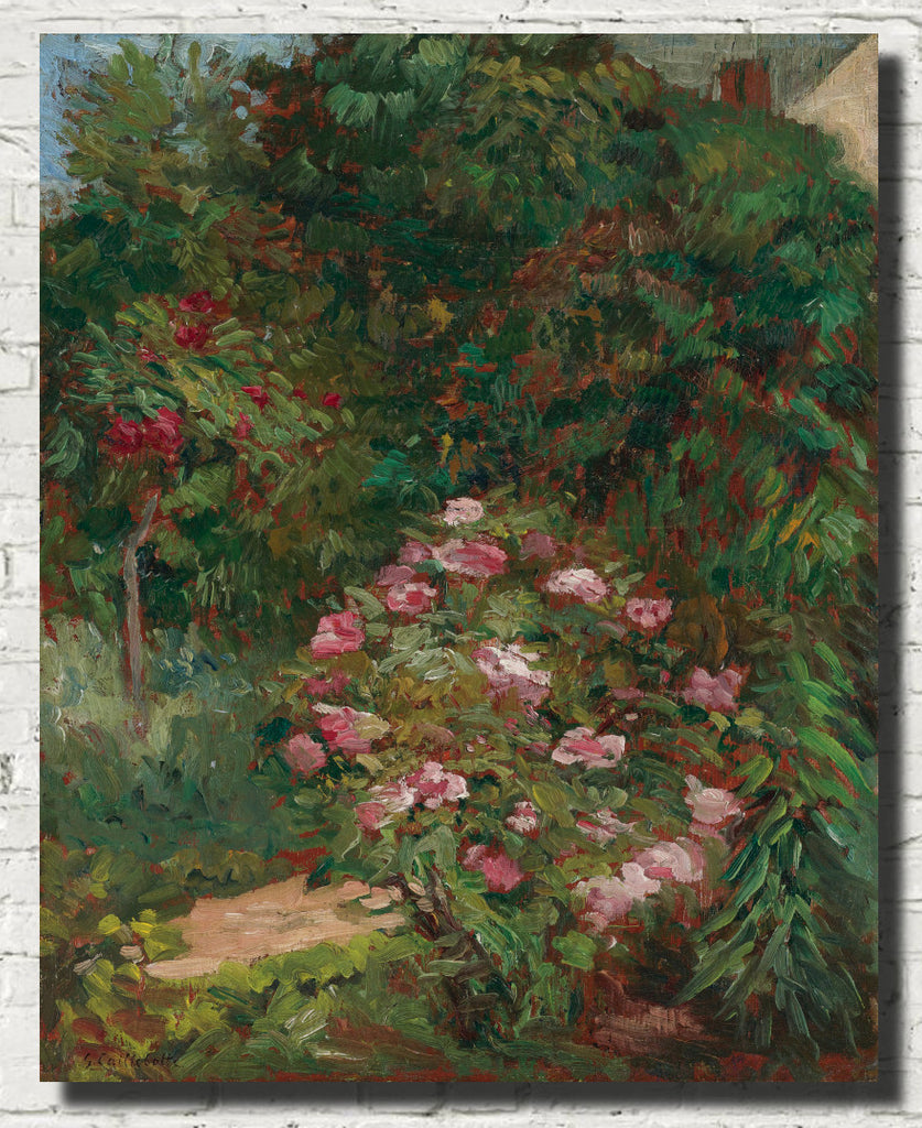 Gustave Caillebotte Fine Art Print : Flower bed, Petit Gennevilliers garden