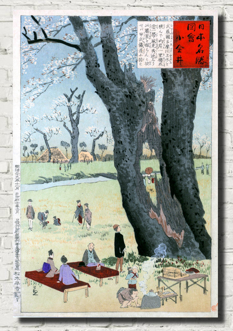 Kobayashi Kiyochika, Japanese Art Print : One Hundred Views of Musashi, 13