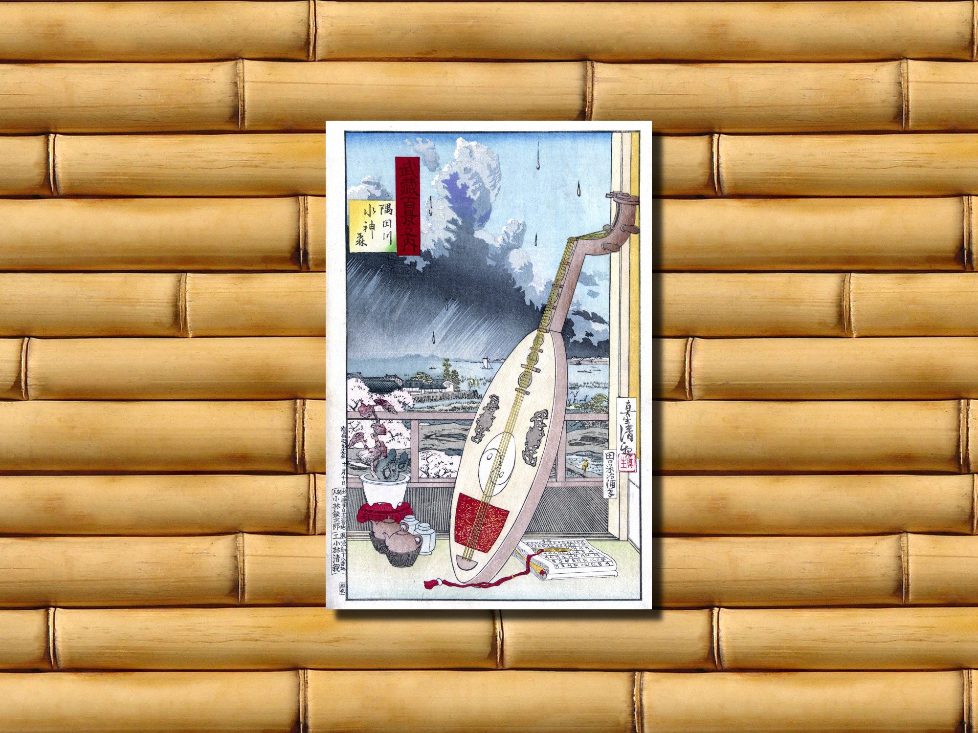 Kobayashi Kiyochika, Japanese Art Print : One Hundred Views of Musashi, 26