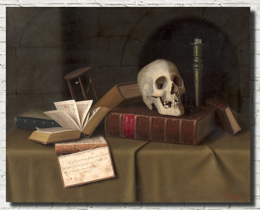 William Michael Harnett Fine Art Print, Memento Mori