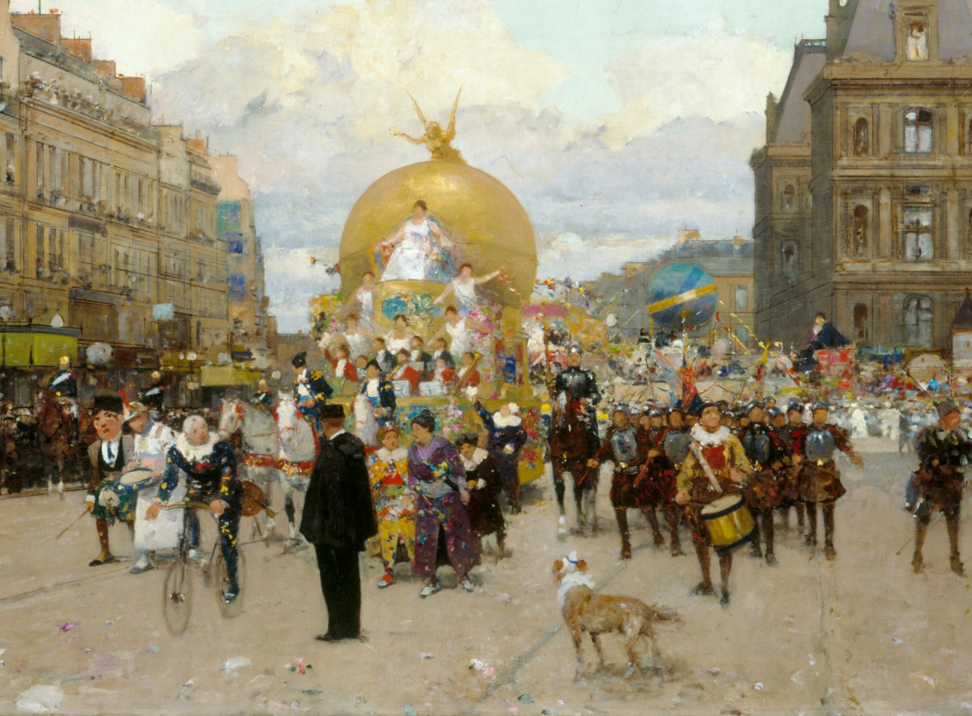 Luigi Loir Fine Art Print, Mi-carême à Paris