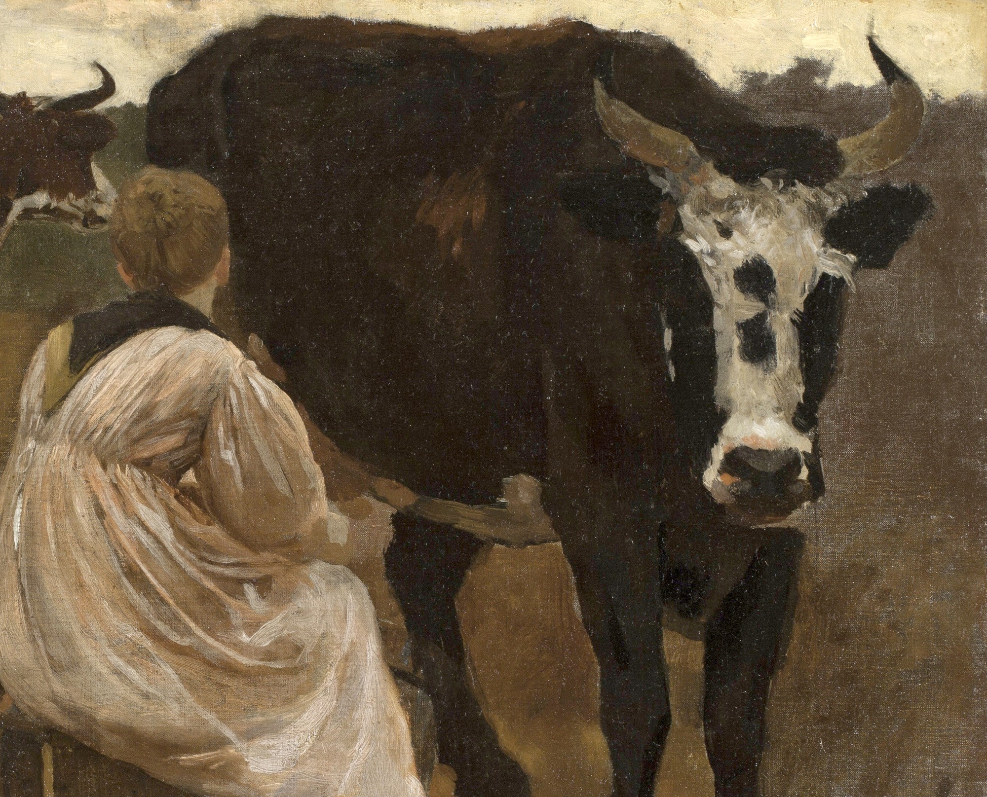Winslow Homer Fine Art Print :  Milking