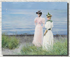 Paul Gustav Fischer Fine Art Print, Summer Day on the Beach in Hellerup