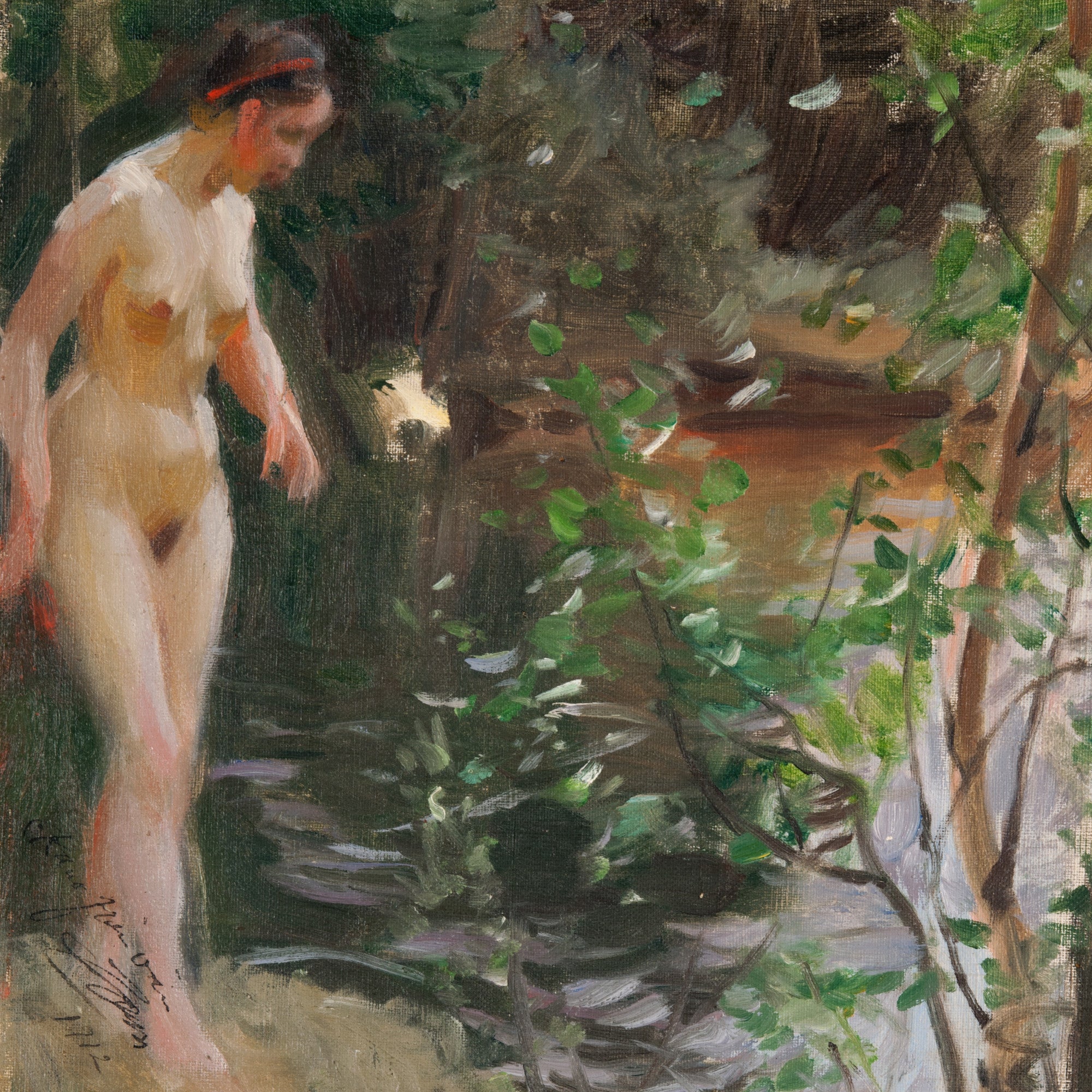 Model at Shore, Anders Zorn Fine Art Print