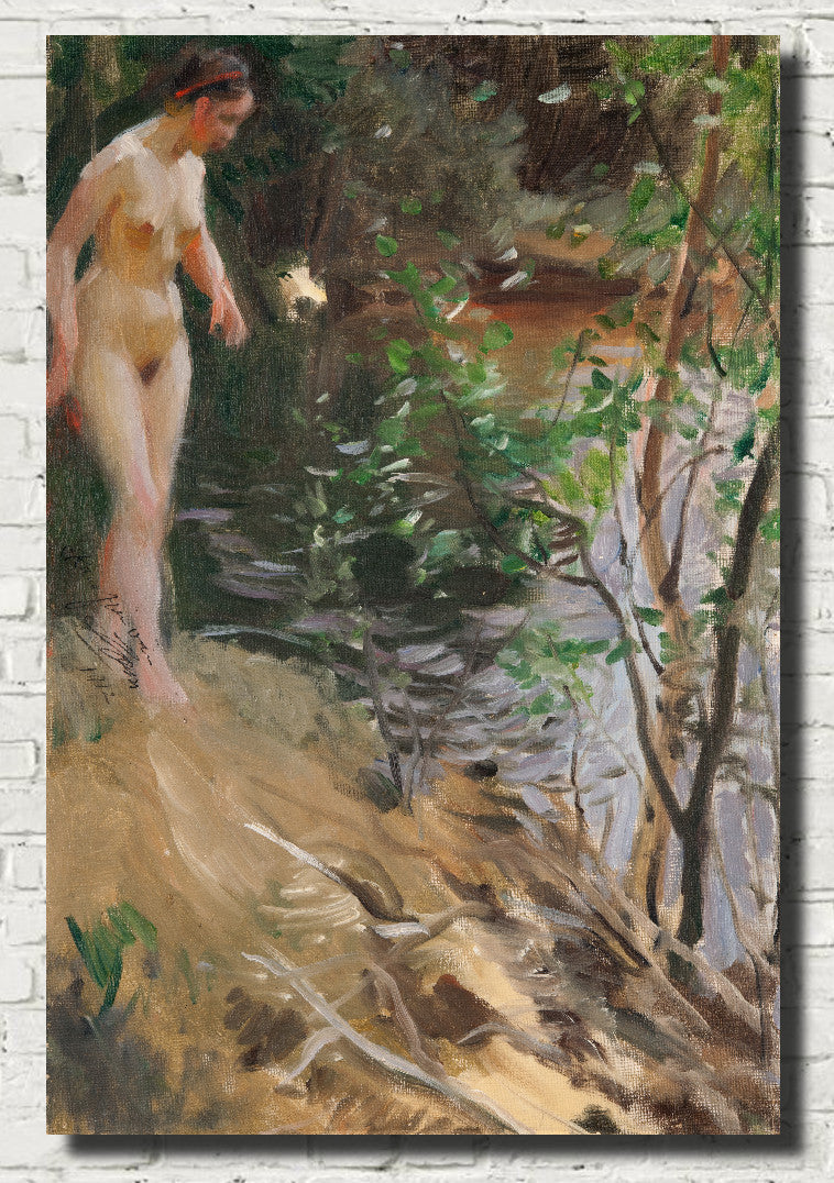 Model at Shore, Anders Zorn Fine Art Print