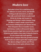 Modern Love Poem by John Keats, Typography Print