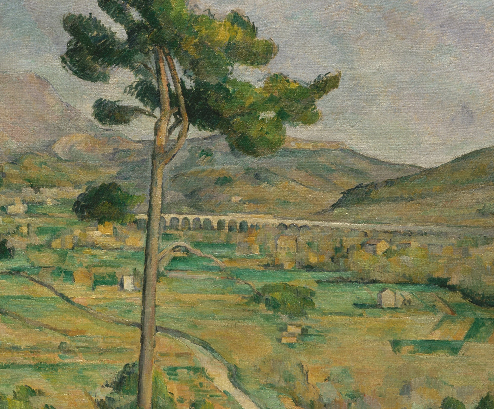 Paul Cézanne Post-Impressionist Fine Art Print, Mont Sainte-Victoire and the Viaduct of the Arc River Valley