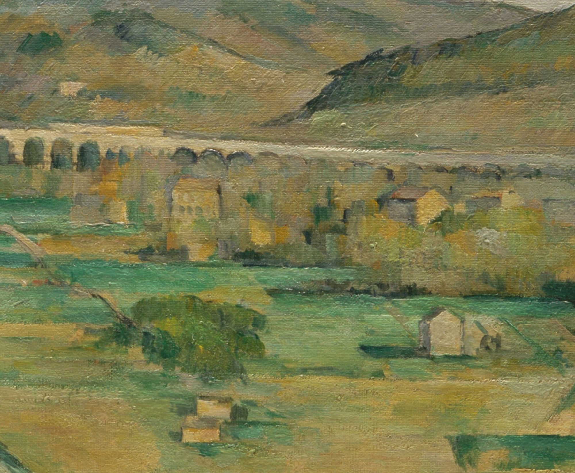 Paul Cézanne Post-Impressionist Fine Art Print, Mont Sainte-Victoire and the Viaduct of the Arc River Valley