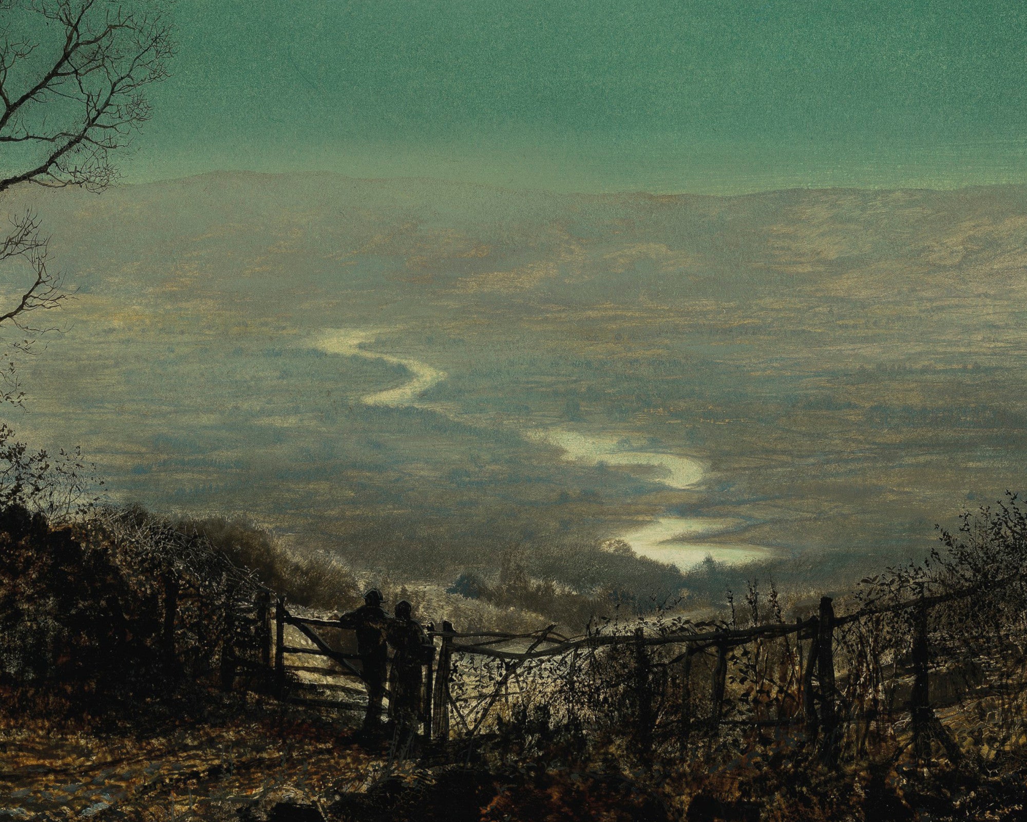 John Atkinson Grimshaw Fine Art Print: Moonlight Wharfdale