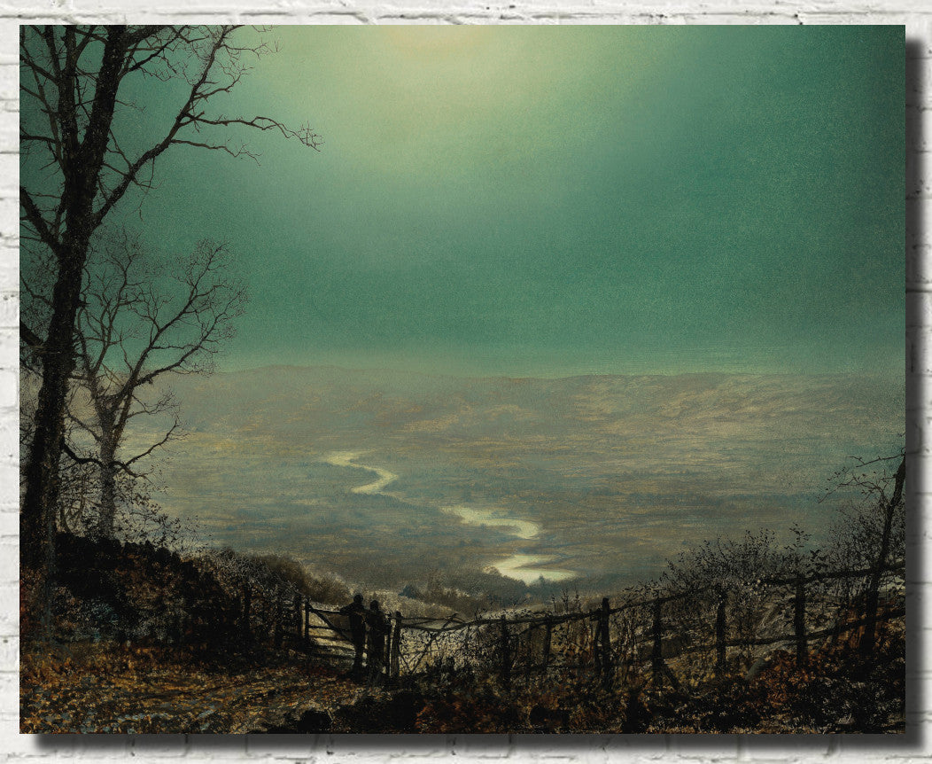 John Atkinson Grimshaw Fine Art Print: Moonlight Wharfdale