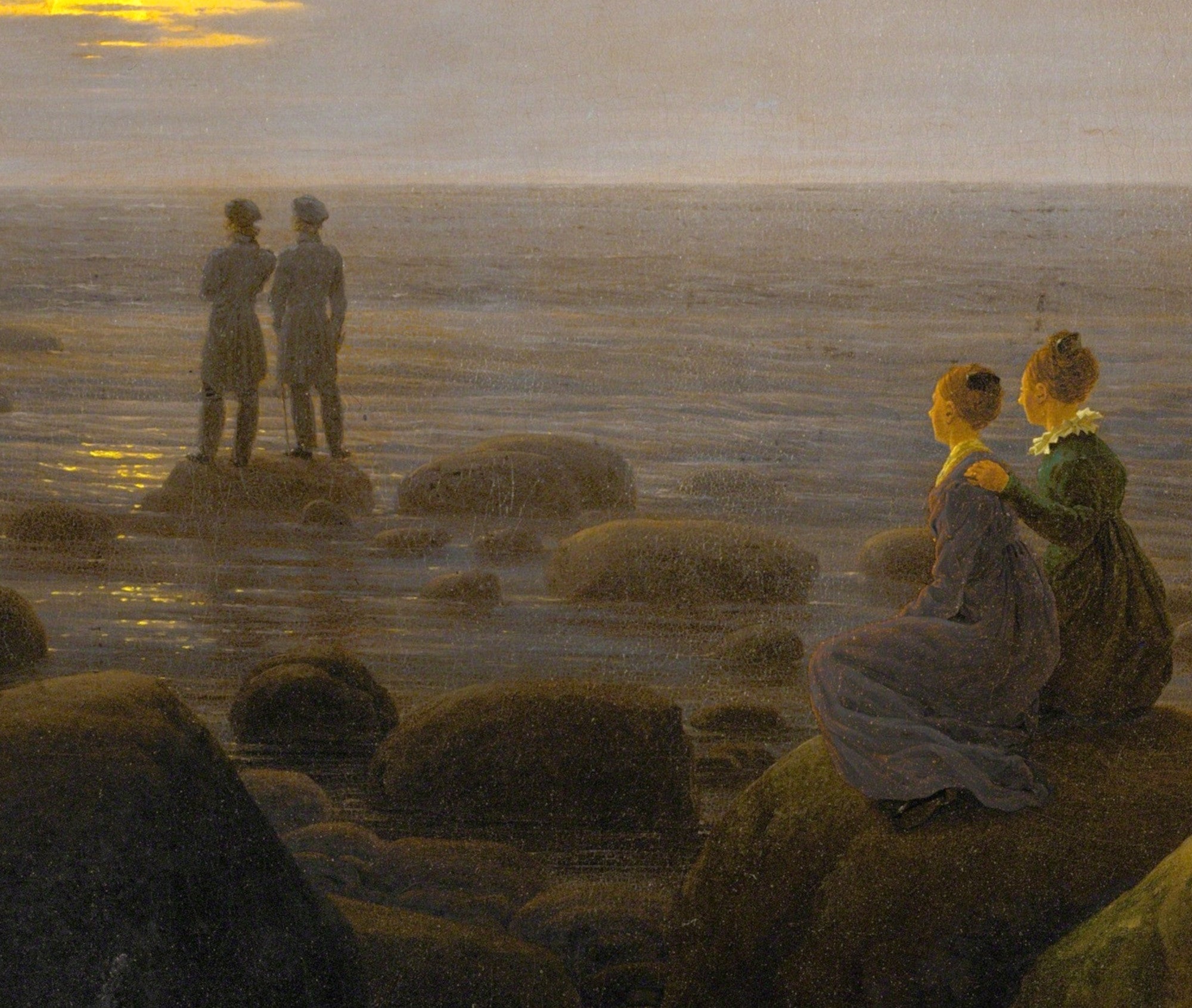 Caspar David Friedrich Fine Art Print, Moonrise over the Sea